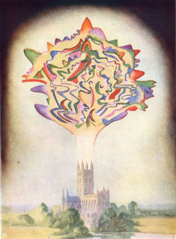 Music by Gounod, plate G, in Thought-Forms by Annie Besant and C.W. Leadbeater, 1925