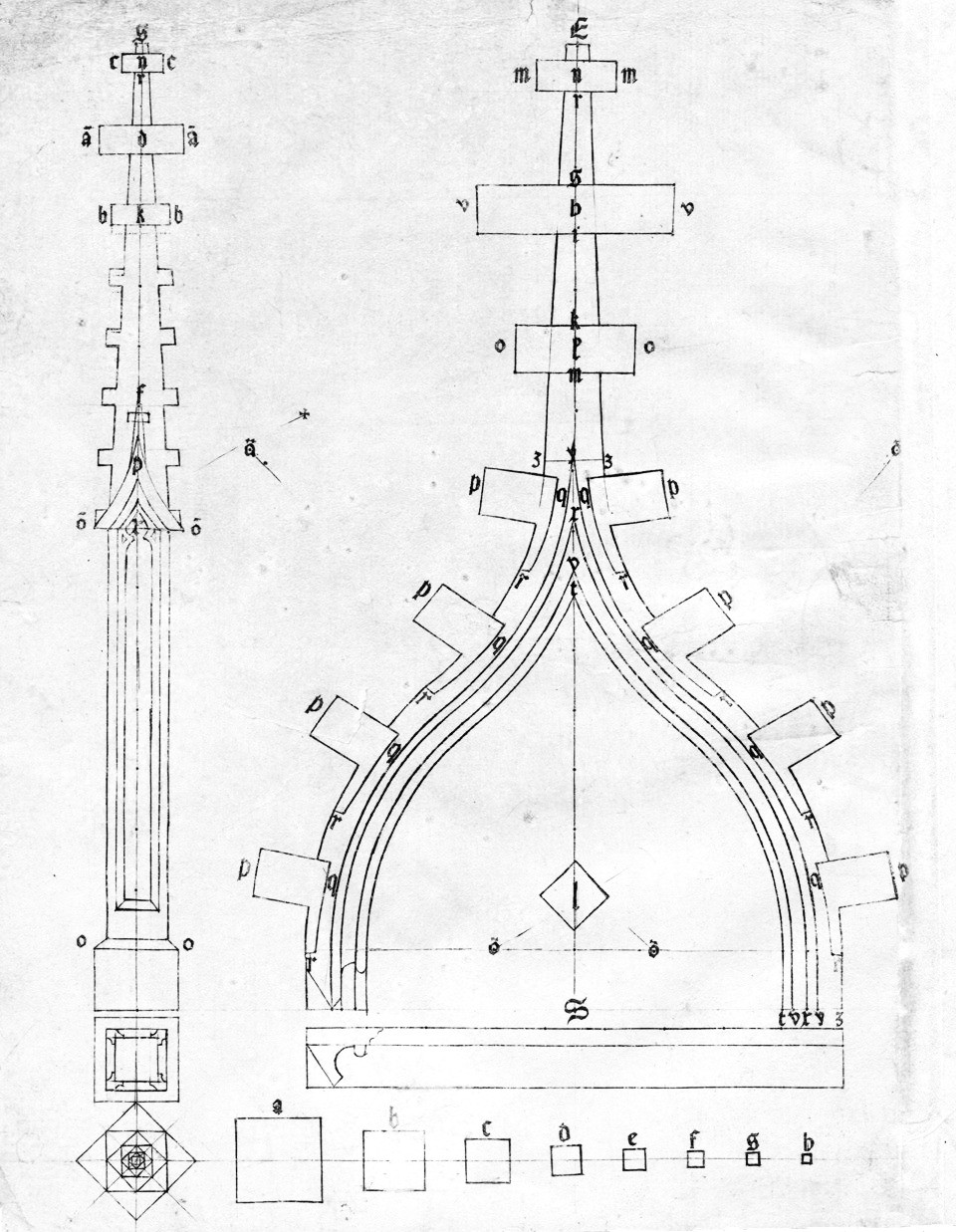 Zeichnung von Hans Schmuttermayer von dem Fialenbuechlein