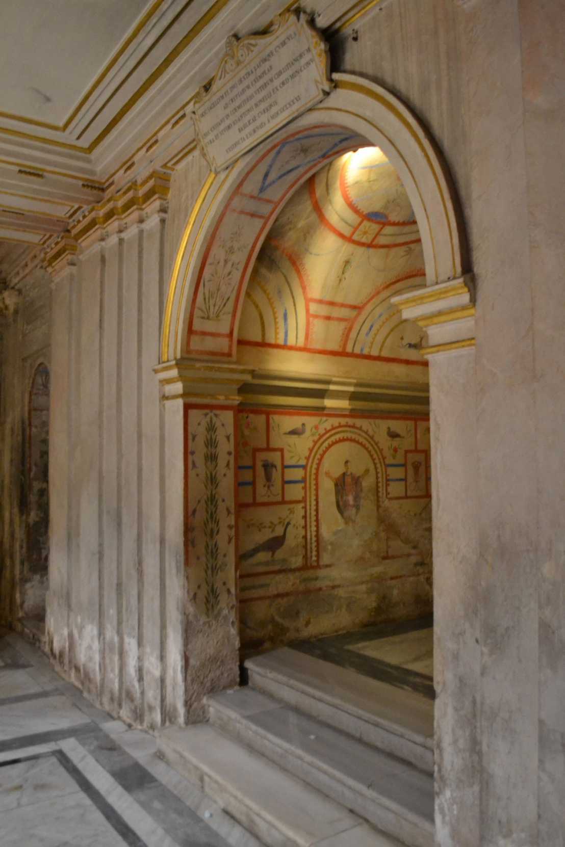 Interor view of the crypt, Basilica of the Santi XII Apostoli, Rome, Italy
